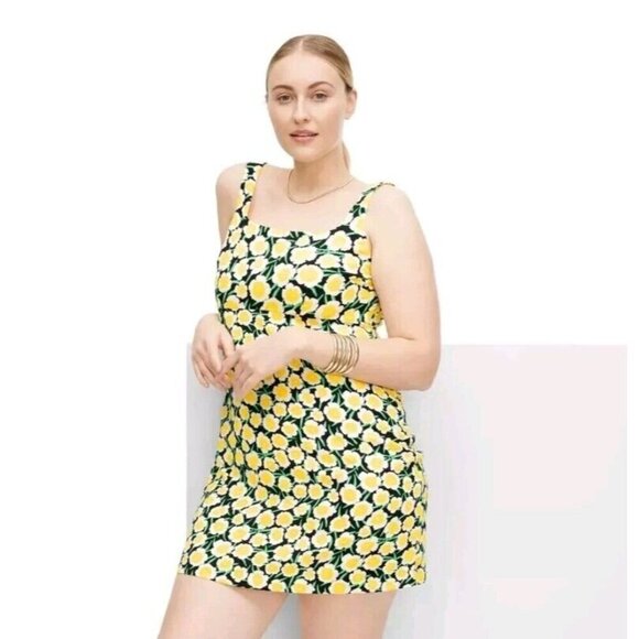 90's Shift Yellow Poppy Mini Dress Sun DVF for Target Diane von Furstenberg NWT - Picture 1 of 15